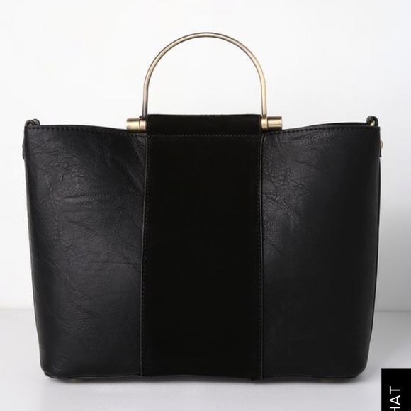 Lulus Handbags - Lulus Black Tote Bag